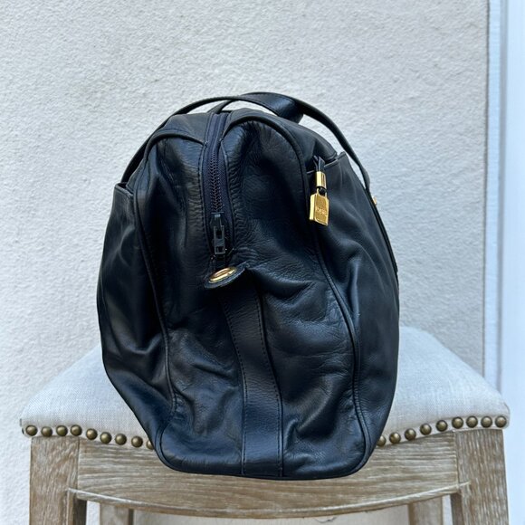 Louewe Black Large Leather Duffel Bag - Picture 5 of 15